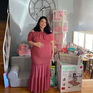 Baltic Born - Amalfi Smocked Maxi Dress -XL - Mauve